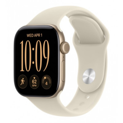 Apple Watch Series 12, 42 mm, GPS, Light Gold Aluminum, Sand Sport Band, S/M Apple Watch Series 12, 42 mm, GPS, Light Gold Aluminum, Sand Sport Band, S/M