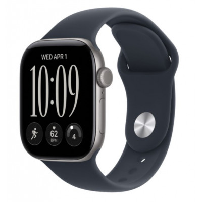 Apple Watch Series 12, 46 mm, GPS, Space Gray Aluminum, Navy Blue Sport Band, M/L Apple Watch Series 12, 46 mm, GPS, Space Gray Aluminum, Navy Blue Sport Band, M/L